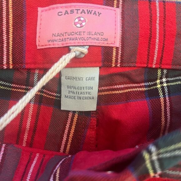 NWT ANKLE CAPRI STRETCH TWILL ROYAL STEWART TARTAN PLAID. Size 0 - Picture 6 of 8